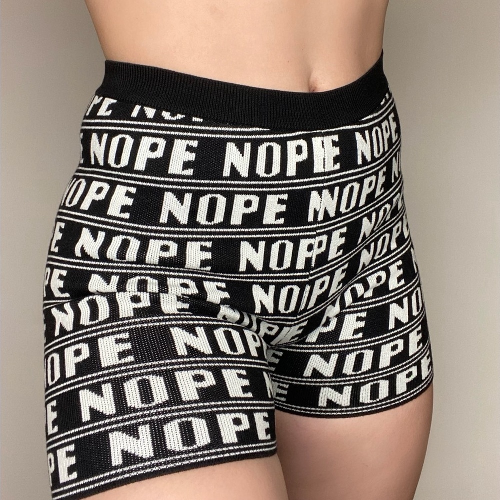 Urban Outfitters Graphic “nope” biker shorts